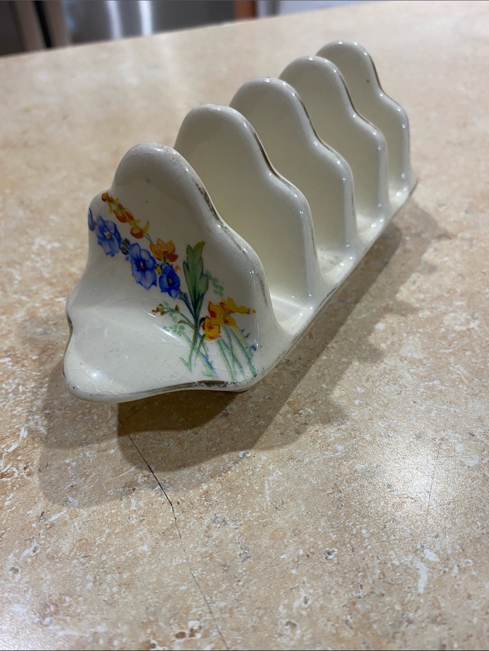 Royal Winton  ceramic 4-Slice Toast Rack Grimwades 1940s Floral Art